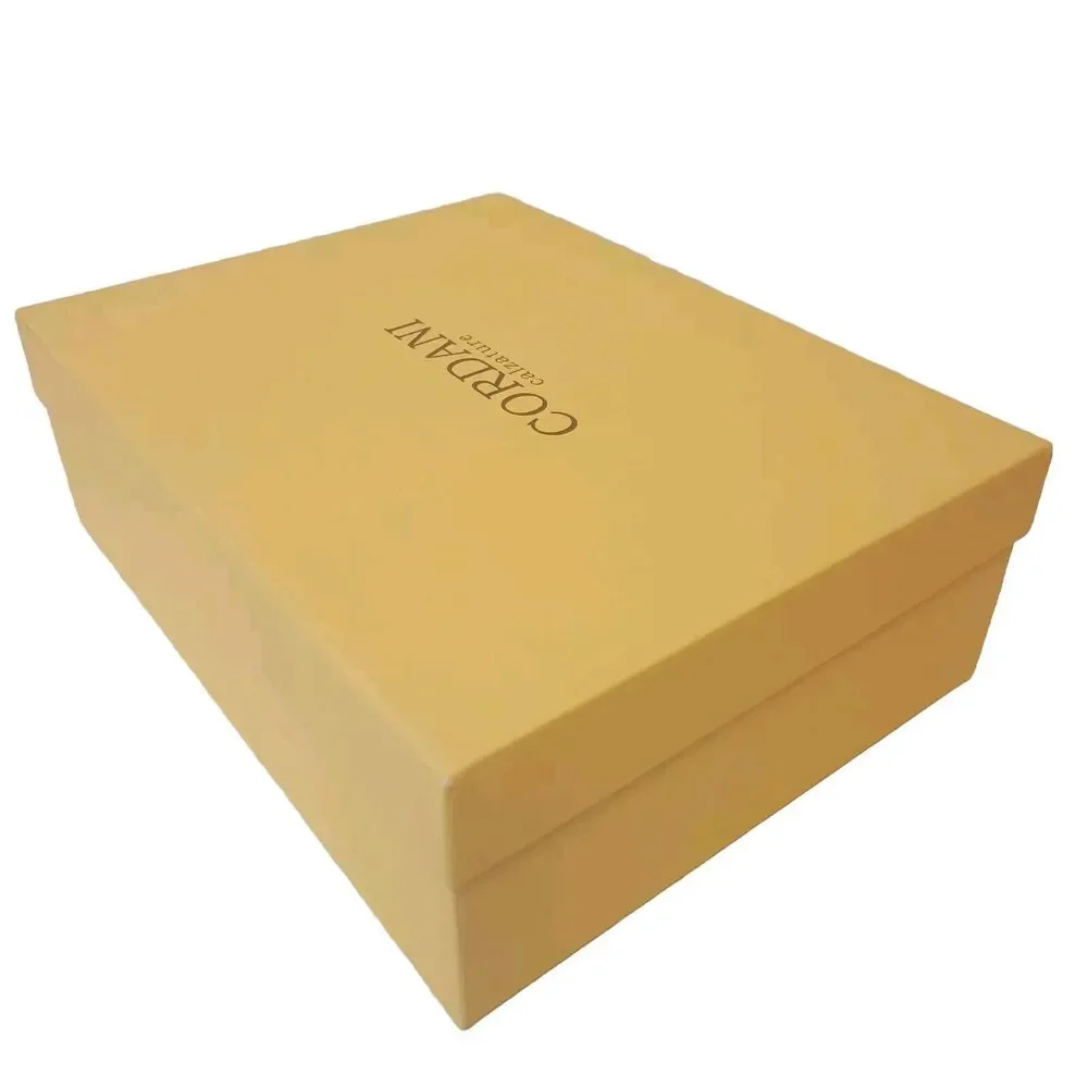 Cordani Empty Yellow Storage Shoes Box With Tissue Product Tag 2 Shoe Insert
